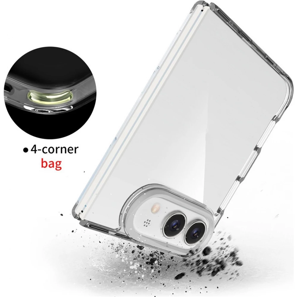 Coque iPhone Duo - Gel Transparent Silicone Bumper anti-choc avec protections pour coins
