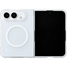 Coque iPhone Duo - Plastique semi-transparent mat avec MagSafe - Blanc