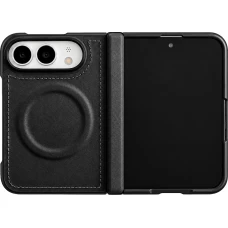 Coque iPhone Duo - Urban Leather magn&eacute;tique en similicuir avec protection int&eacute;grale antichoc et anti-chute - Noir