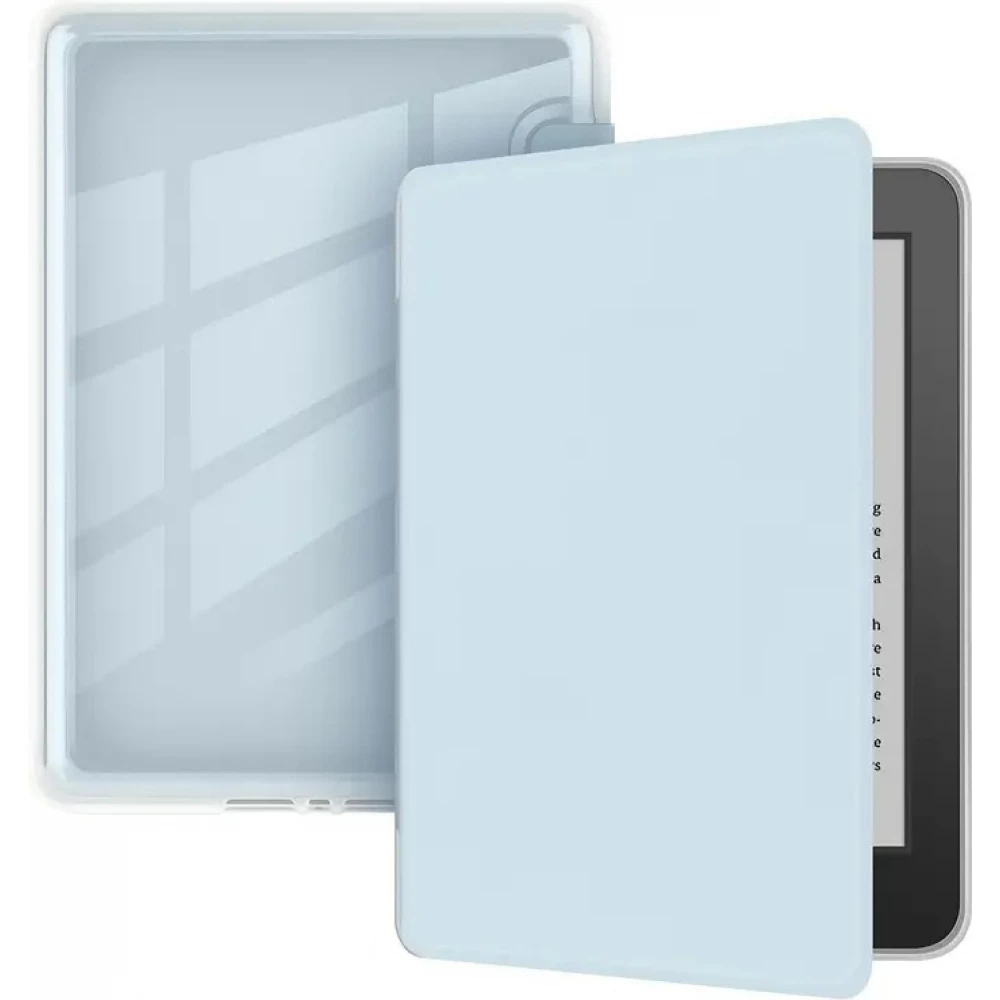 Kindle Paperwhite 2024 (12e génération) Case Hülle - Ultra-transparente Acryl- und TPU-Hülle mit Stosschutz und Standby / Weckfunktion - Blau
