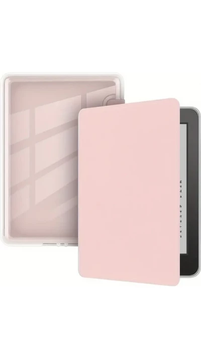 Kindle Paperwhite 2024 (12e génération) Case Hülle - Ultra-transparente Acryl- und TPU-Hülle mit Stosschutz und Standby / Weckfunktion - Rosa