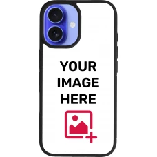 Coque personnalisée avec bords en silicone noir - iPhone 16