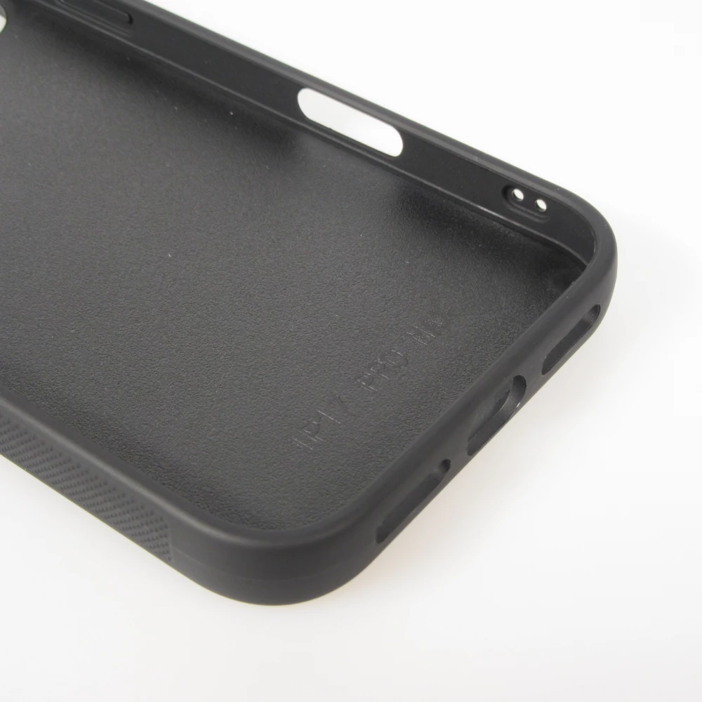 Coque personnalisée avec bords en silicone noir - iPhone 17 Pro