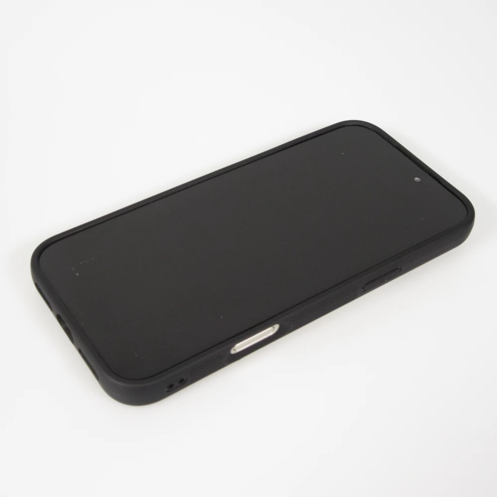 Coque personnalisée avec bords en silicone noir - iPhone 17 Pro