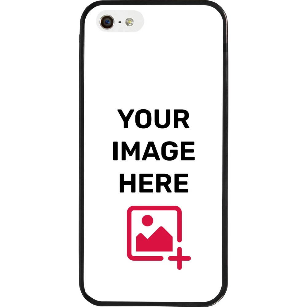 Coque personnalisée avec bords en silicone noir - iPhone 5
