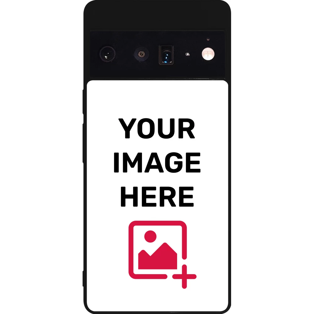 Coque personnalisée en silicone rigide noir - Google Pixel 6 Pro