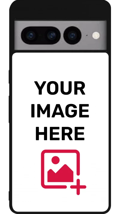 Coque personnalisée en silicone rigide noir - Google Pixel 7 Pro