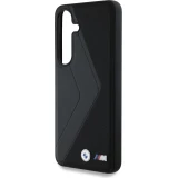 Coque Samsung Galaxy S25 - BMW Oversized rayures compatible MagSafe en cuir  - Noir