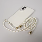 Coque Samsung Galaxy S25 Edge - Bio Eco-Friendly nature avec cordon collier - Blanc