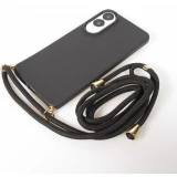 Samsung Galaxy S26+ Case Hülle - Bio Eco-Friendly Vegan mit Handykette Necklace - Schwarz