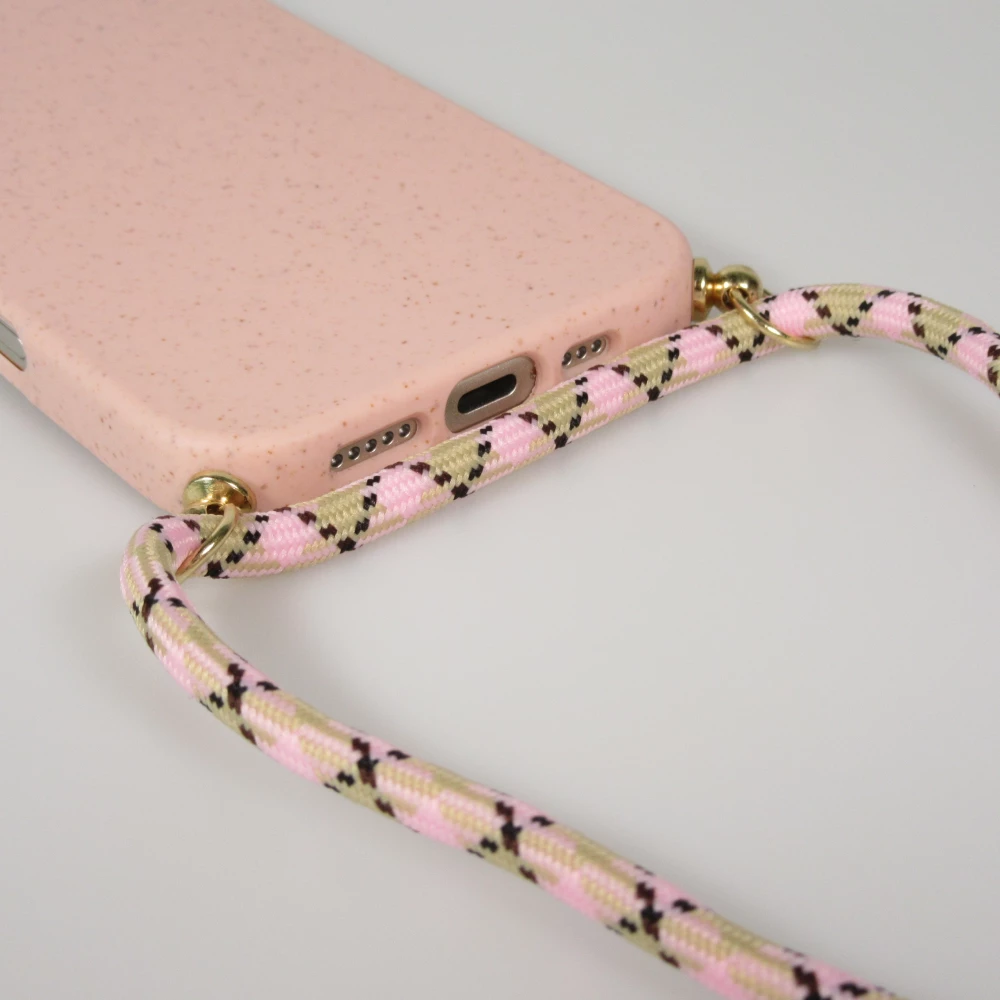 Coque Samsung Galaxy S25 Edge - Bio Eco-Friendly nature avec cordon collier - Rose