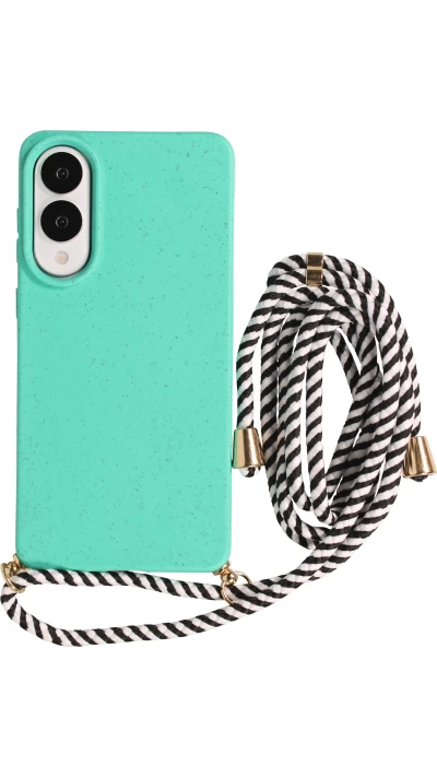 Samsung Galaxy S26 Ultra Case Hülle - Bio Eco-Friendly Vegan mit Handykette Necklace - Türkis