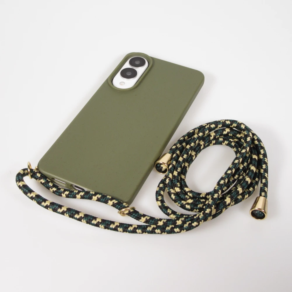 Coque Samsung Galaxy S25 Edge - Bio Eco-Friendly nature avec cordon collier - Vert foncé