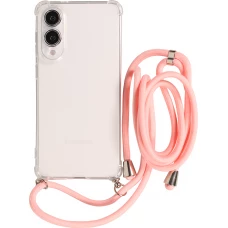 Coque Samsung Galaxy S25 Edge - Gel transparent avec lacet - Rose