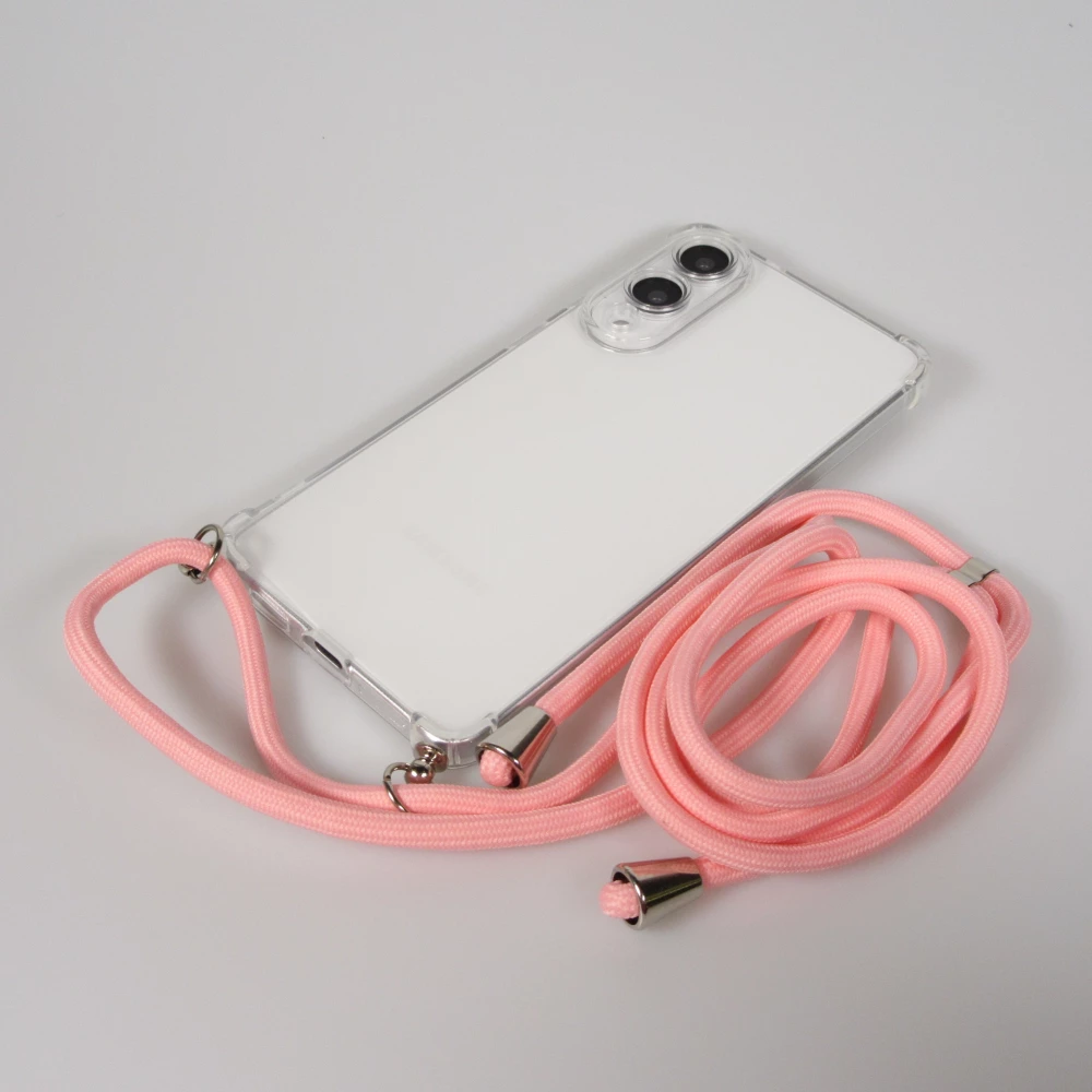 Coque Samsung Galaxy S25 Edge - Gel transparent avec lacet - Rose