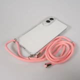Coque Samsung Galaxy S25 Edge - Gel transparent avec lacet - Rose