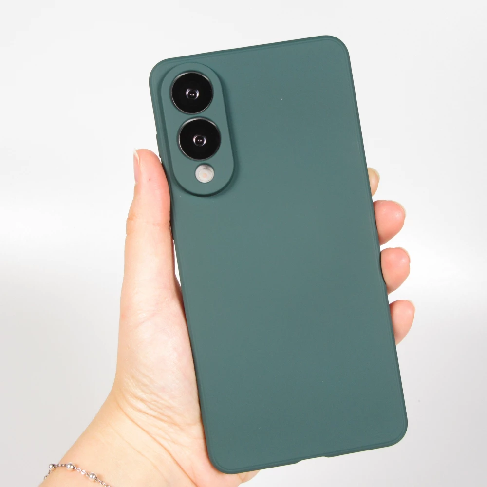 Samsung Galaxy S25 Edge Case Hülle - Silikon soft touch - Dunkelgrün