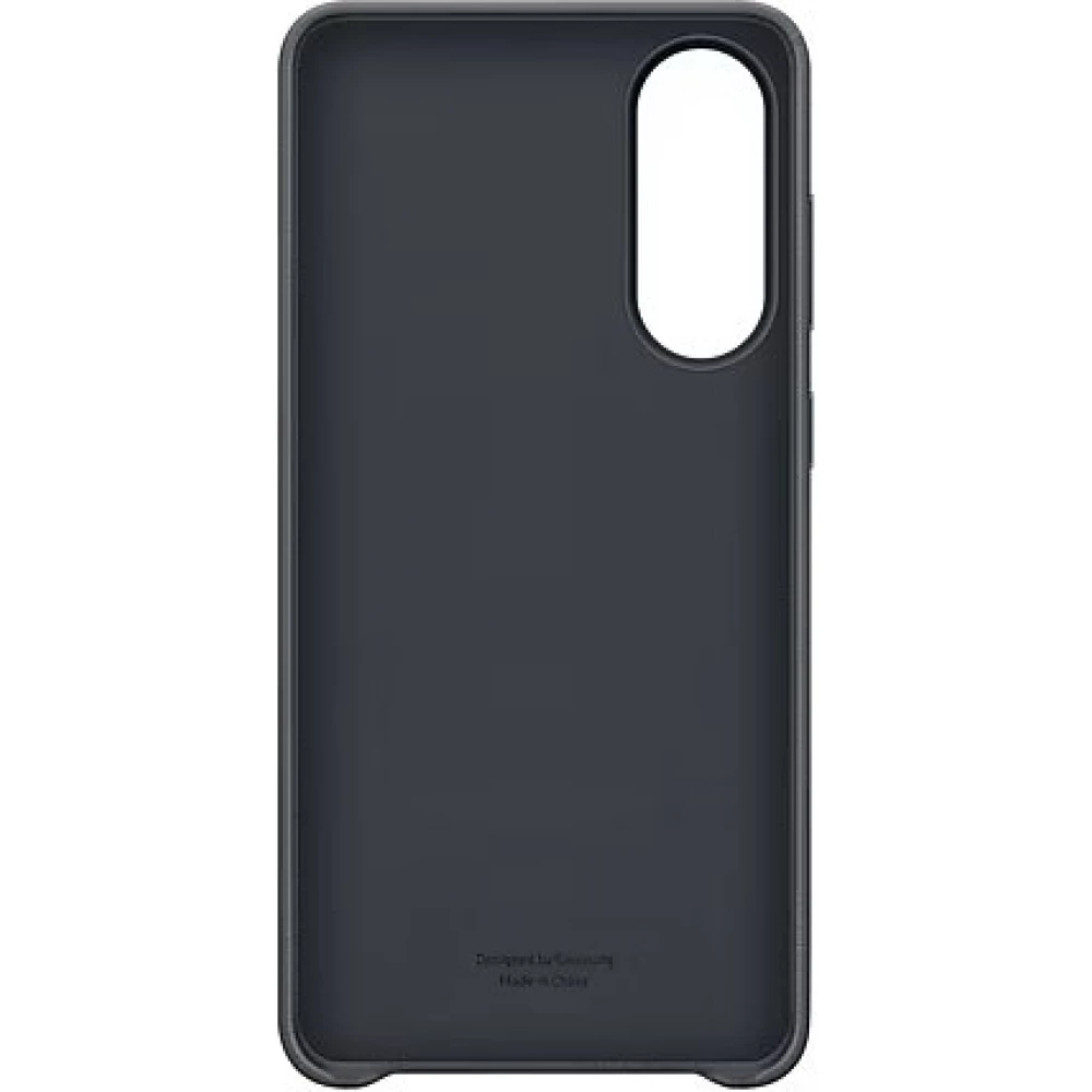 Galaxy S25 Edge Case H&uuml;lle - Premium Vegan-Leder Backcover Kindsuit - Schwarz