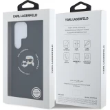 Galaxy S25 Ultra Case H&uuml;lle - Karl Lagerfeld Silikonh&uuml;lle mit Karl und Choupette Design, MagSafe-kompatibel - Schwarz