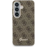 Coque Samsung Galaxy S26 - Guess 4G Script MagSafe Magnetic protection élégante - Brun
