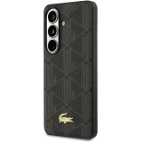 Coque Samsung Galaxy S26 - Lacoste PVC Blend Monogramme magn&eacute;tique &eacute;l&eacute;gante et durable - Brun