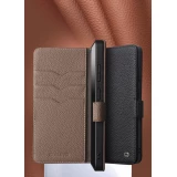 Samsung Galaxy S26 Ultra Case Hülle - Flip Qialino Full Grain Wallet Echtleder matt mit Magnetverschluss - Braun