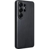 Galaxy S26 Ultra Case Hülle - Flip Qialino Ultra Smart Echtes Leder - Schwarz