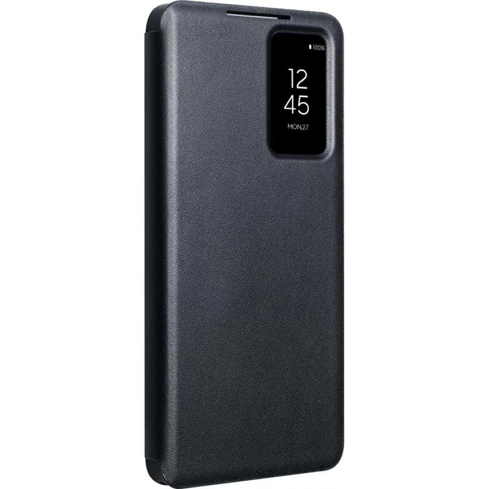 Galaxy S26 Ultra Case Hülle - Flip Qialino Ultra Smart Echtes Leder - Schwarz