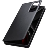 Galaxy S26 Ultra Case Hülle - Flip Qialino Ultra Smart Echtes Leder - Schwarz