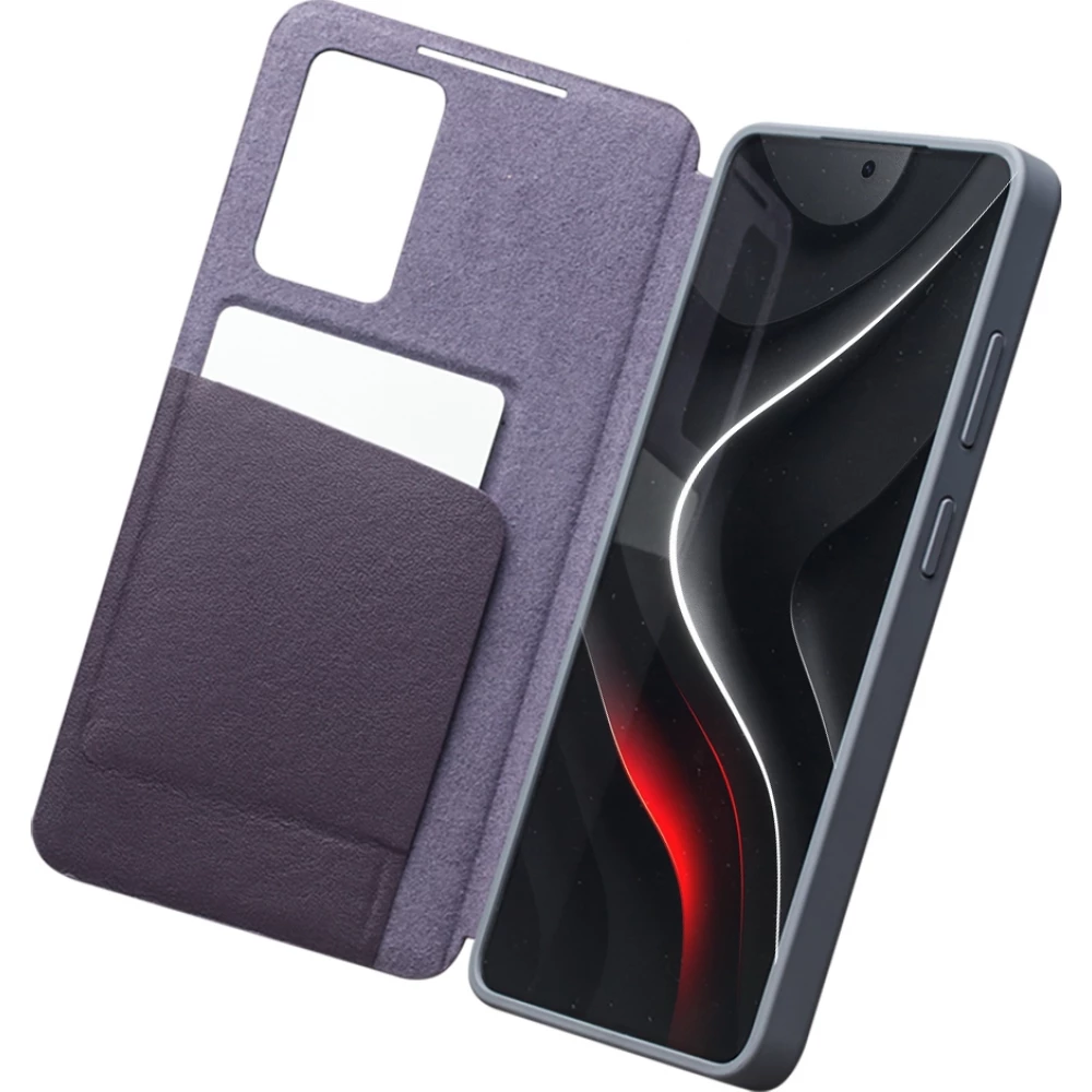 Galaxy S26 Ultra Case Hülle - Flip Qialino Ultra Smart Echtes Leder - Violett