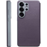 Galaxy S26 Ultra Case Hülle - Flip Qialino Ultra Smart Echtes Leder - Violett