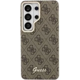 Galaxy S26 Ultra Case Hülle - Guess 4G Script MagSafe Magnetische elegante Schutz - Braun