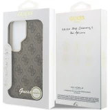 Galaxy S26 Ultra Case Hülle - Guess 4G Script MagSafe Magnetische elegante Schutz - Braun