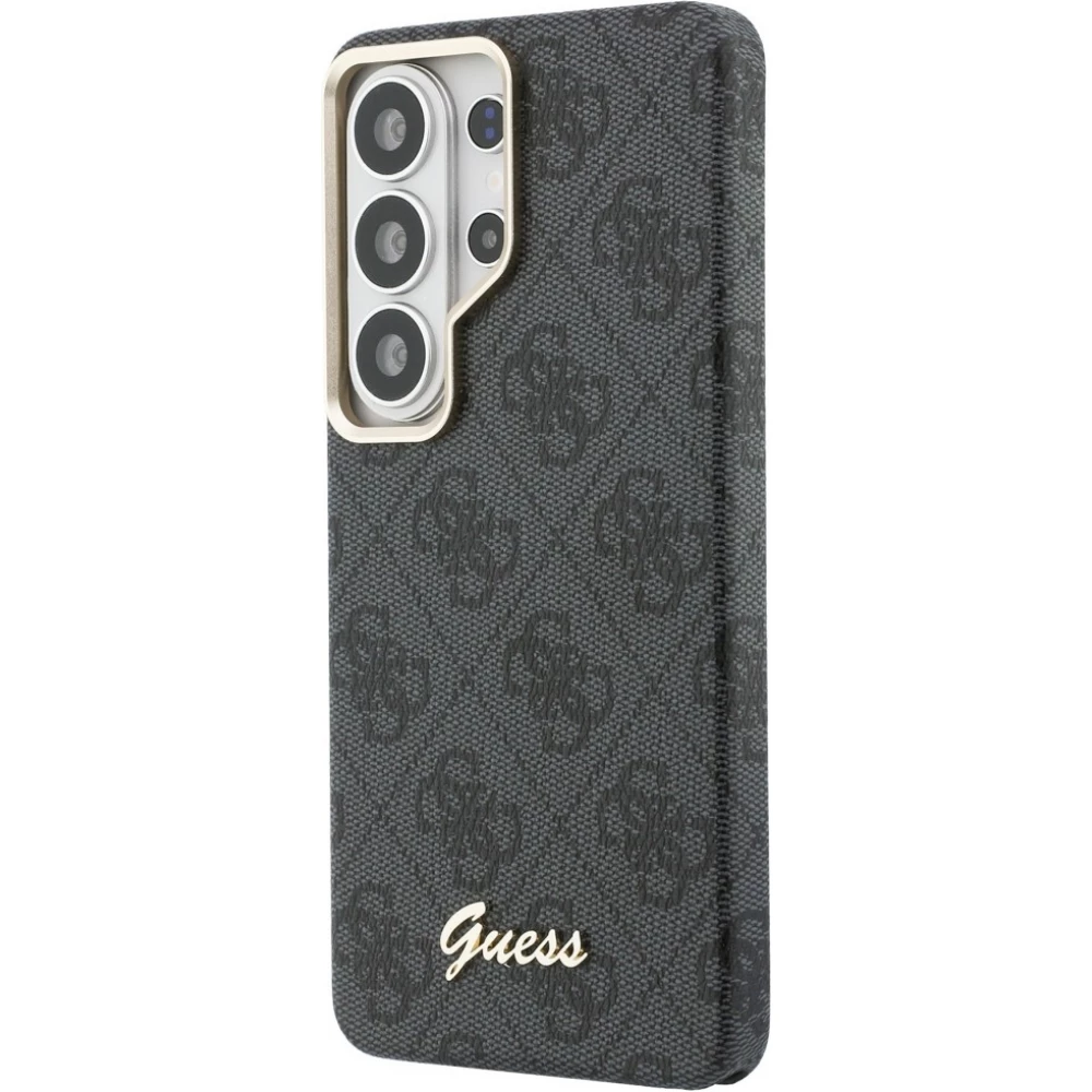 Galaxy S26 Ultra Case H&uuml;lle - Guess 4G Script MagSafe Magnetische elegante Schutz - Schwarz