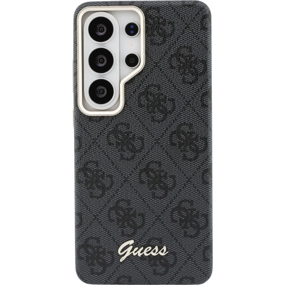 Galaxy S26 Ultra Case H&uuml;lle - Guess 4G Script MagSafe Magnetische elegante Schutz - Schwarz