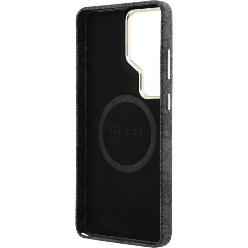 Galaxy S26 Ultra Case H&uuml;lle - Guess 4G Script MagSafe Magnetische elegante Schutz - Schwarz