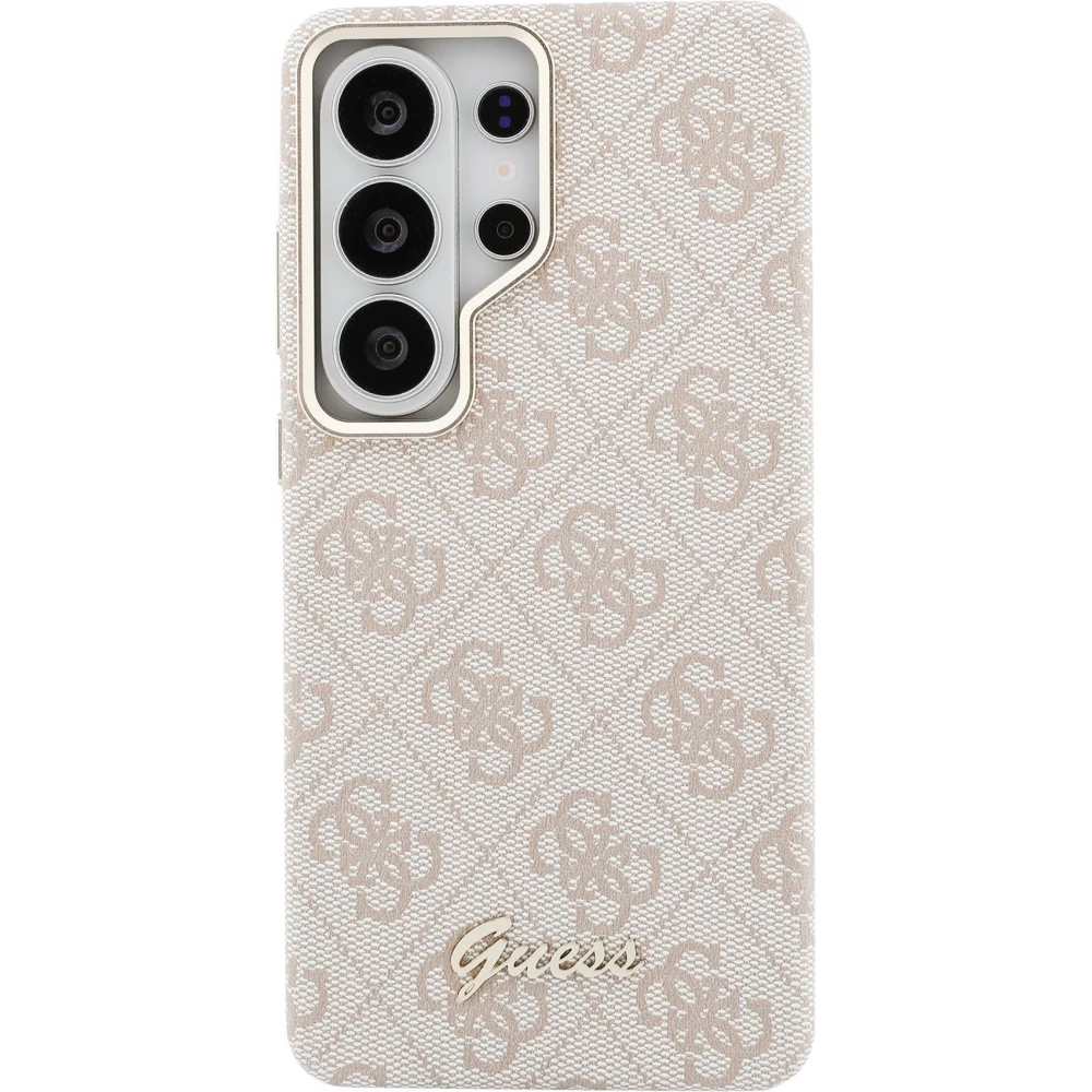 Galaxy S26 Ultra Case H&uuml;lle - Guess 4G Script MagSafe Magnetische elegante Schutz - Rosa