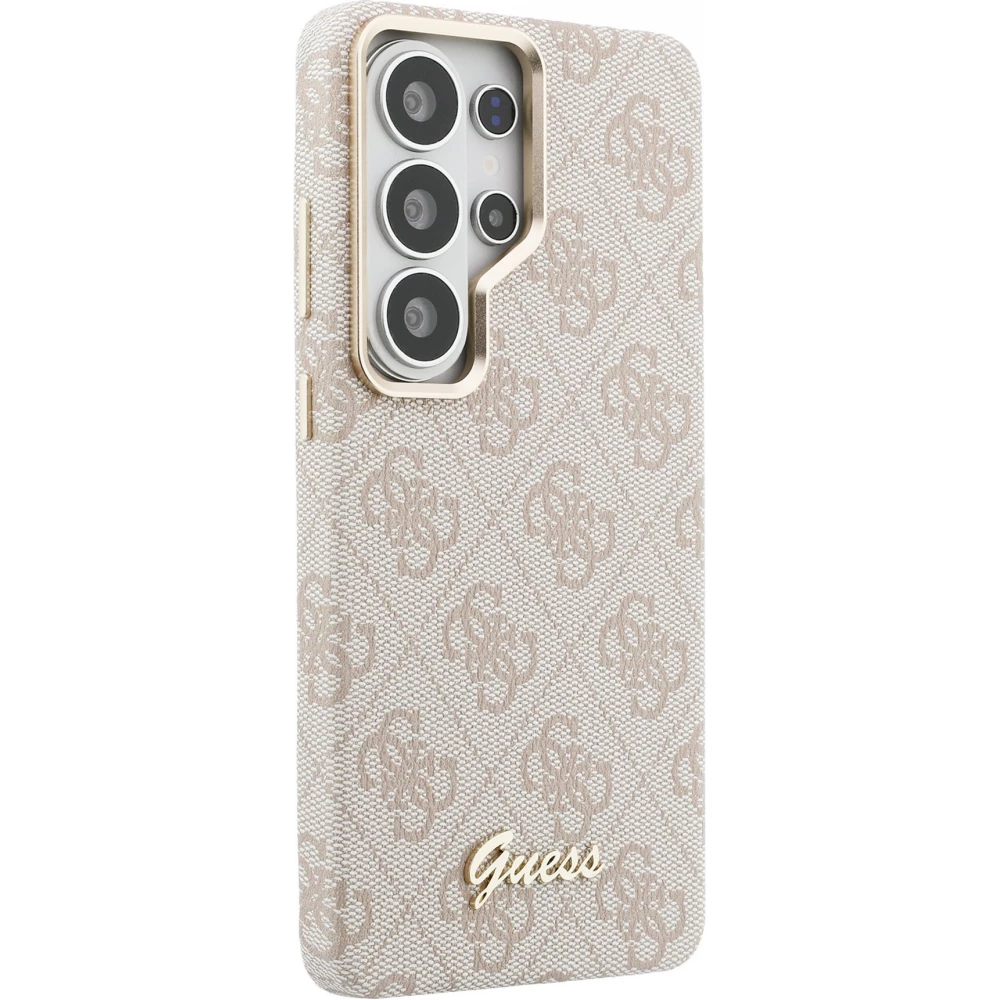 Galaxy S26 Ultra Case H&uuml;lle - Guess 4G Script MagSafe Magnetische elegante Schutz - Rosa