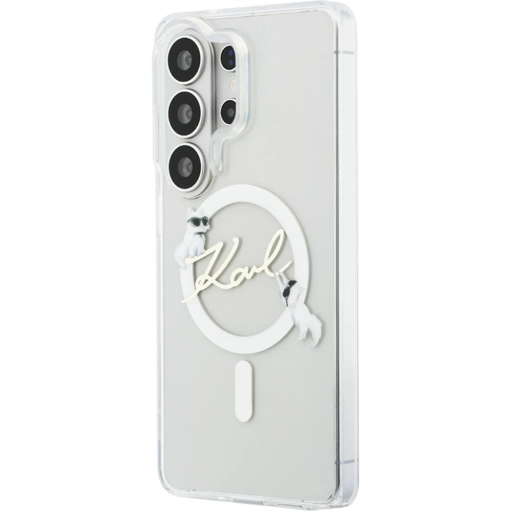 Coque Samsung Galaxy S26 Ultra - Karl Lagerfeld IML KC Script MagSafe protection &eacute;l&eacute;gante - Transparent