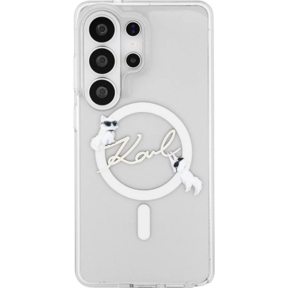 Coque Samsung Galaxy S26 Ultra - Karl Lagerfeld IML KC Script MagSafe protection &eacute;l&eacute;gante - Transparent