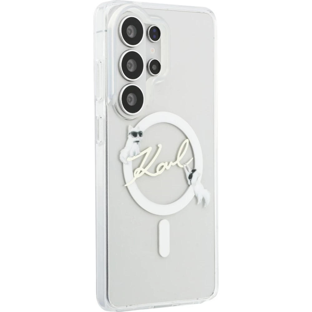 Coque Samsung Galaxy S26 Ultra - Karl Lagerfeld IML KC Script MagSafe protection &eacute;l&eacute;gante - Transparent