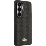 Coque Samsung Galaxy S26 Ultra - Lacoste PVC Blend Monogramme magn&eacute;tique &eacute;l&eacute;gante et durable - Brun
