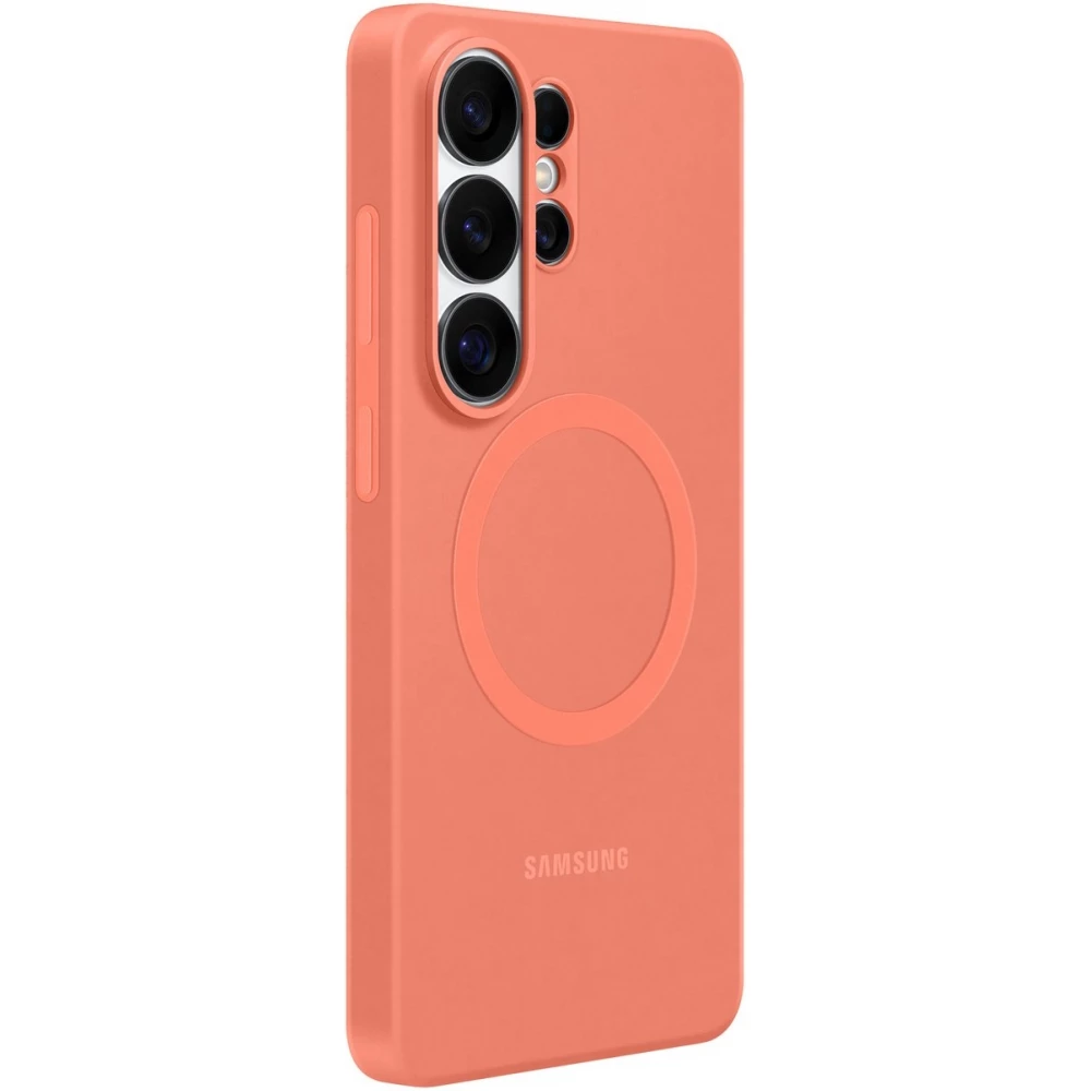 Coque Samsung Galaxy S26 Ultra - Silicone Magnet Case protection l&eacute;g&egrave;re et durable - Coral Red