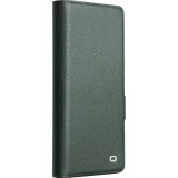 Coque Samsung Galaxy Z Fold7 - Flip Qialino Full grain Wallet cuir véritable mat avec fermeture magnétique - Vert