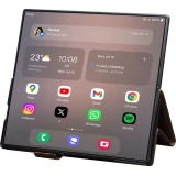 Coque Samsung Galaxy Z Fold8 Ultra - Flip Qialino classique cuir véritable avec fermeture magnétique - Brun