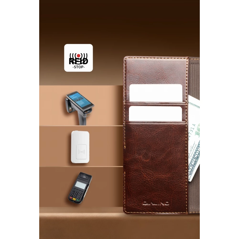 Coque Samsung Galaxy Z Fold8 Ultra - Flip Qialino classique cuir véritable avec fermeture magnétique - Brun