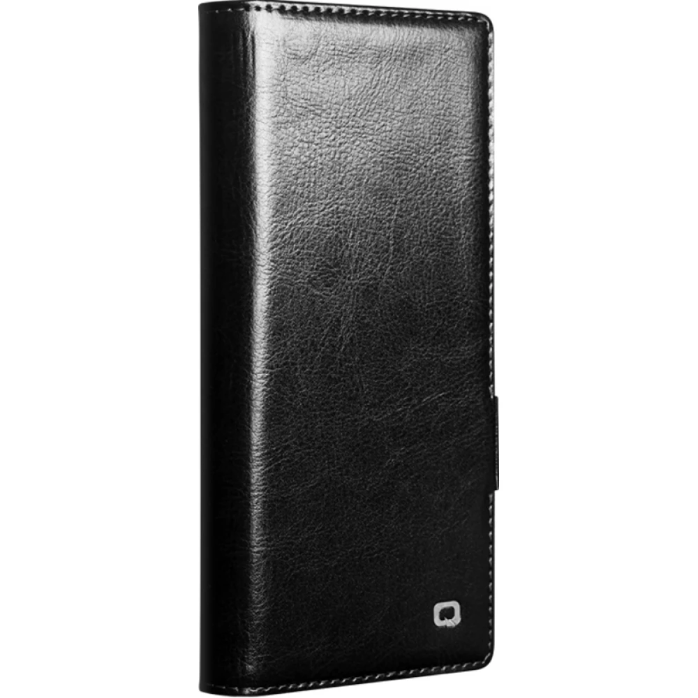 Galaxy Z Fold8 Ultra Case Hülle - Qialino Klapphülle Echtleder Magnetverschluss klassisch - Schwarz