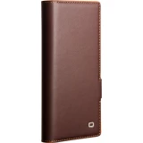 Coque Samsung Galaxy Z Fold8 Ultra - Flip Qialino Full grain Wallet cuir véritable mat avec fermeture magnétique - Brun