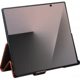Coque Samsung Galaxy Z Fold8 Ultra - Flip Qialino Full grain Wallet cuir véritable mat avec fermeture magnétique - Brun