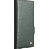 Coque Samsung Galaxy Z Fold8 Ultra - Flip Qialino Full grain Wallet cuir véritable mat avec fermeture magnétique - Cyan